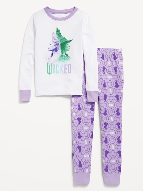 Universal Wicked™ Snug-Fit Graphic Pajama Set for Girls - Wicked (Purple And White)