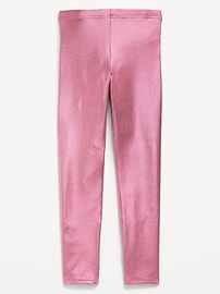 Image number 1 showing, Shiny Foil Print Leggings for Girls