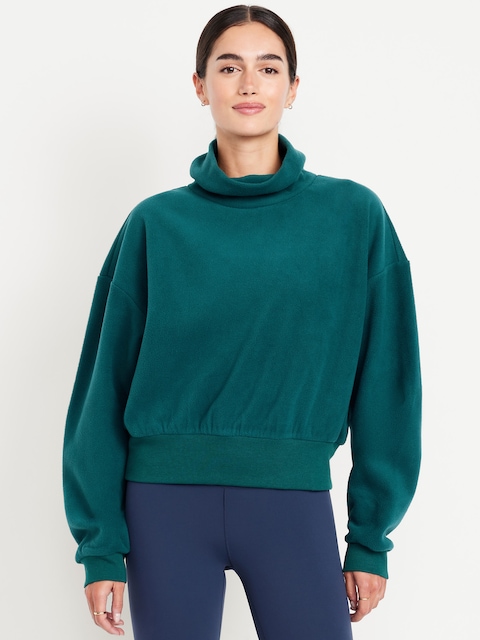 Oversized Performance Microfleece Sweatshirt - Jet Stream