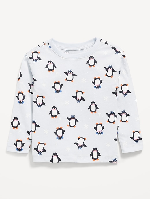 Image number 1 showing, Printed Long-Sleeve T-Shirt for Toddler Girls