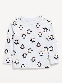 Image number 1 showing, Printed Long-Sleeve T-Shirt for Toddler Girls