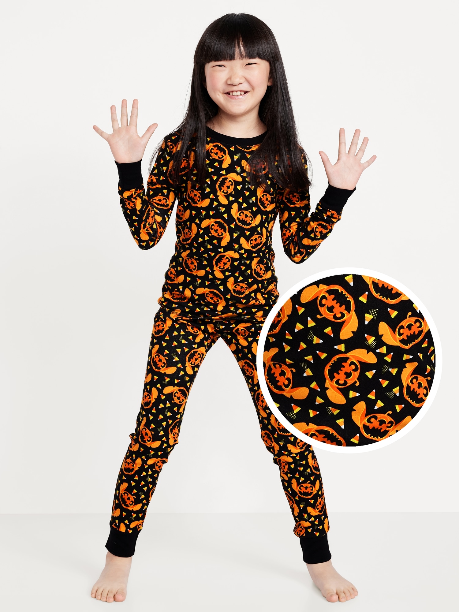Disney© Halloween Stitch Gender-Neutral Snug-Fit Graphic Pajama Set for Kids