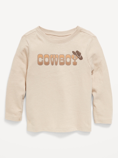 Long-Sleeve Unisex Graphic T-Shirt for Toddler - Sandstone