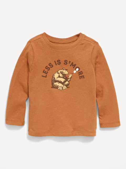 Long-Sleeve Unisex Graphic T-Shirt for Toddler - Burnt Ginger