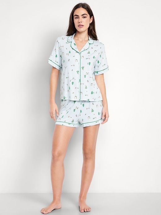 Image number 1 showing, Sunday Sleep Knit Jersey Short Set