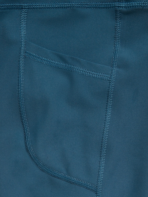 Image number 6 showing, High-Waisted PowerSoft 7/8-Length Side-Pocket Leggings for Girls