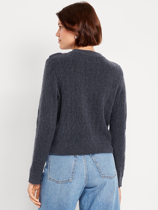 Image number 2 showing, Wool-Blend Cropped Ruffle Sweater