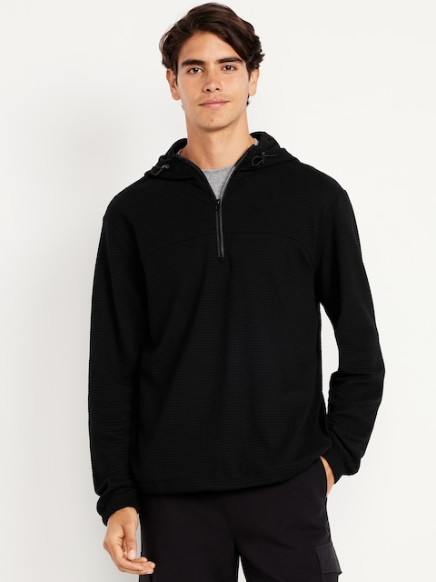 Tech Waffle Performance Hoodie - Black Jack