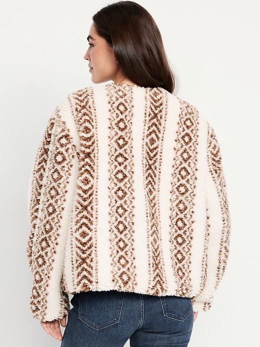 Image number 2 showing, Button-Front Sherpa Jacket