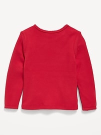 Image number 2 showing, Cozy Long-Sleeve Waffle-Knit T-Shirt for Toddler Girls