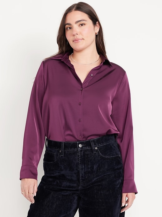 Image number 4 showing, Satin Button-Down Shirt