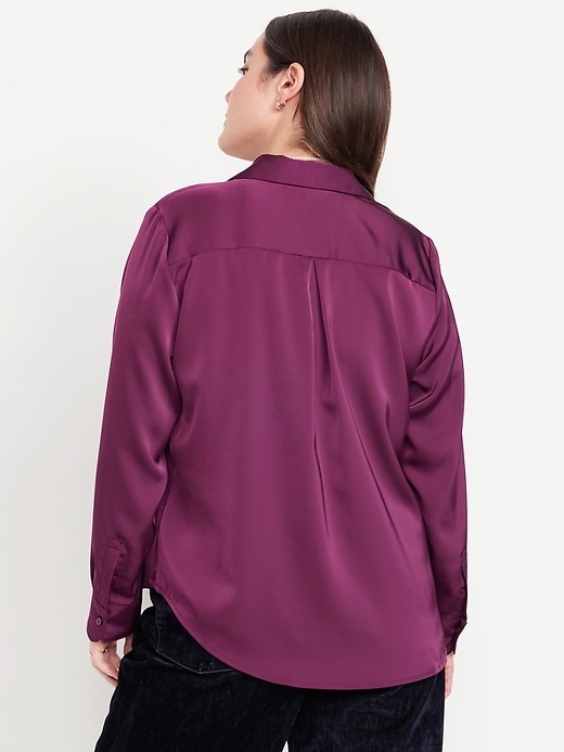 Image number 5 showing, Satin Button-Down Shirt