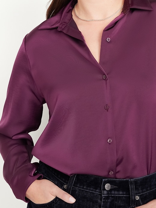 Image number 3 showing, Satin Button-Down Shirt