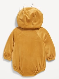 Image number 2 showing, Long-Sleeve Critter Velour One-Piece Romper for Baby