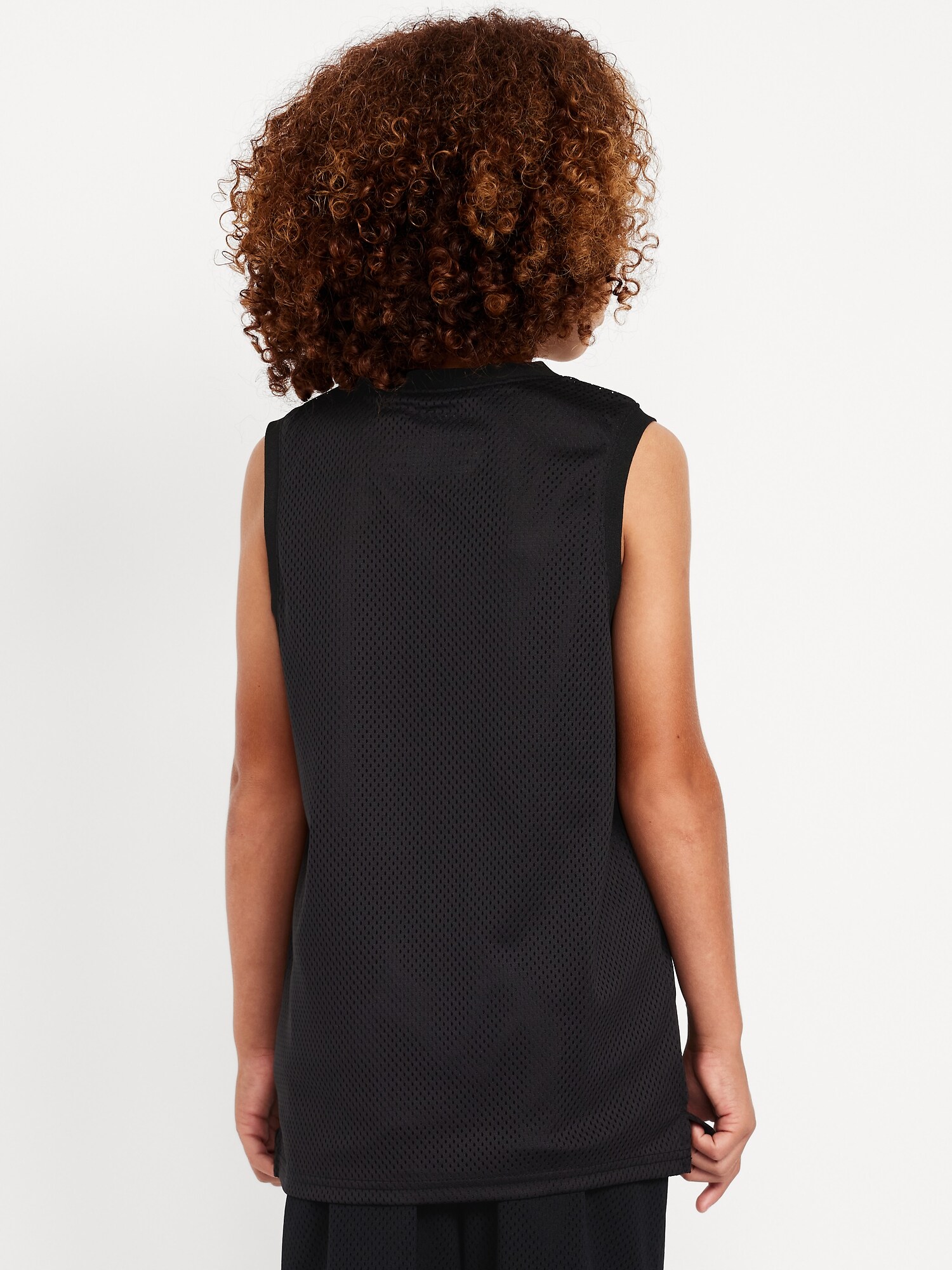 Топ Old Navy Mesh Graphic Basketball Tank Top для мальчиков, цвет: Чёрный — фото 2