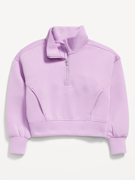 Image number 3 showing, Half-Zip Bounce Fleece Pullover Sweatshirt for Girls