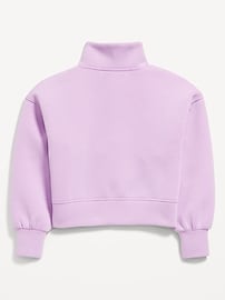 Image number 4 showing, Half-Zip Bounce Fleece Pullover Sweatshirt for Girls