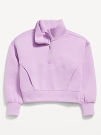 Image number 3 showing, Half-Zip Bounce Fleece Pullover Sweatshirt for Girls