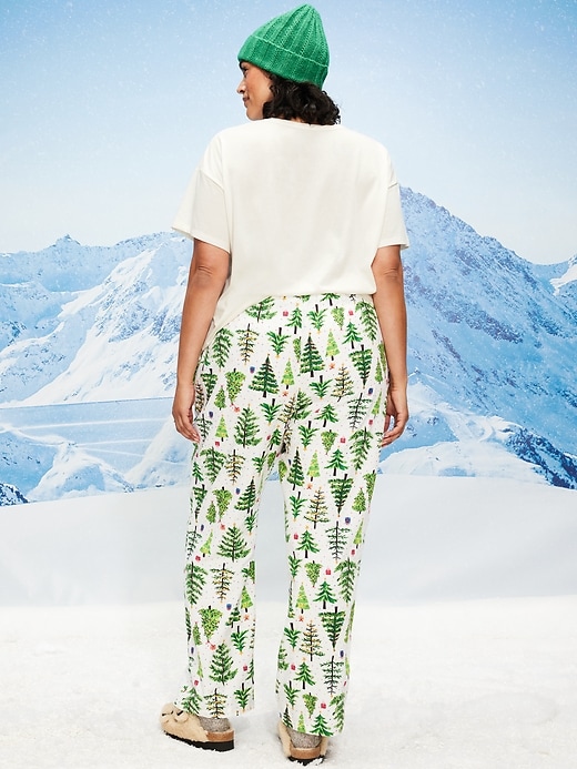 Image number 7 showing, Mid-Rise Printed Flannel Pajama Pants for Women