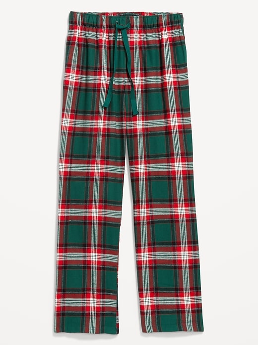 Image number 4 showing, Mid-Rise Plaid Flannel Pajama Pants for Women