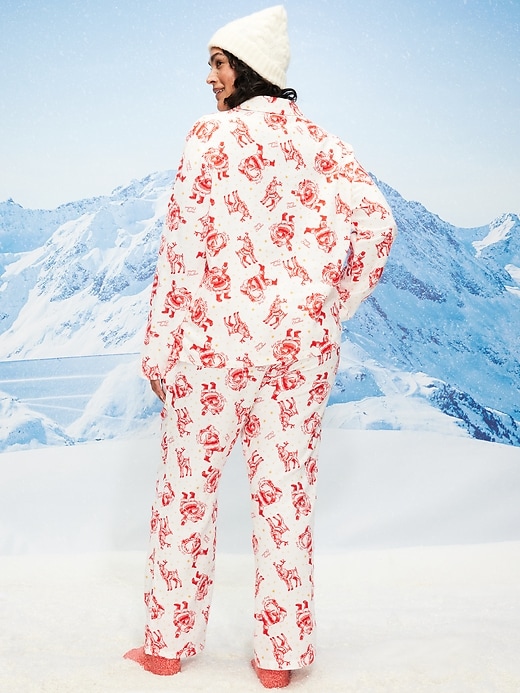 Image number 8 showing, Printed Flannel Pajama Pant Set for Women