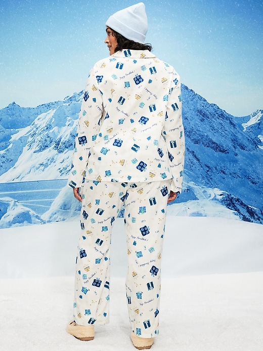 Image number 8 showing, Printed Flannel Pajama Pant Set for Women