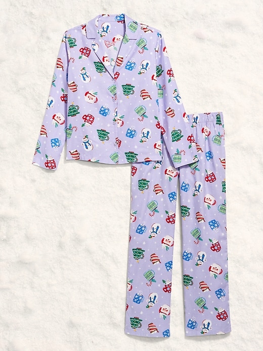 Image number 4 showing, Printed Flannel Pajama Pant Set for Women
