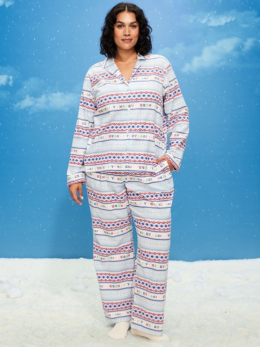 Image number 6 showing, Printed Flannel Pajama Pant Set for Women
