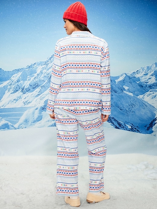Image number 5 showing, Printed Flannel Pajama Pant Set for Women