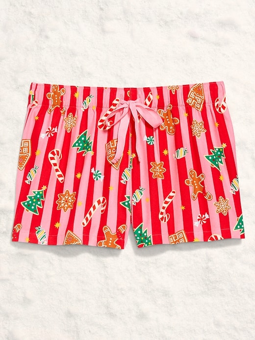Image number 4 showing, Flannel Boxer Pajama Shorts for Women