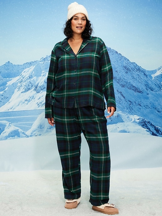 Image number 7 showing, Plaid Flannel Pajama Pant Set for Women