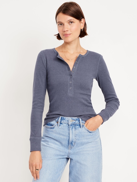 Cozy Snug Crew-Neck Henley - Inkwell