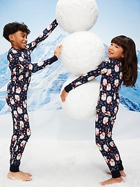 Image number 1 showing, Gender-Neutral Snug-Fit Graphic Pajama Set for Kids