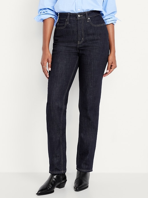 Image number 2 showing, Curvy Extra High-Waisted Straight Jeans