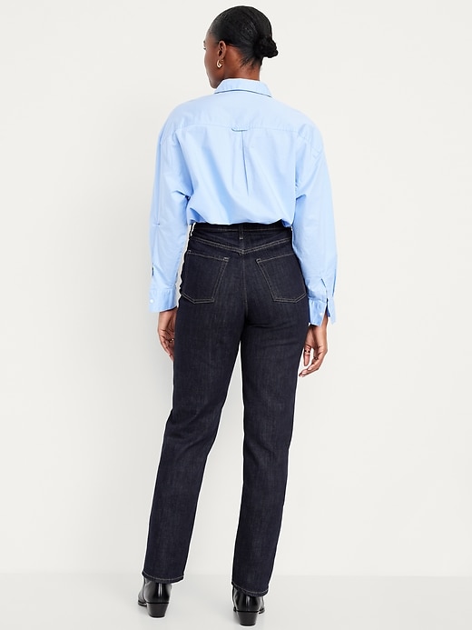 Image number 3 showing, Curvy Extra High-Waisted Straight Jeans
