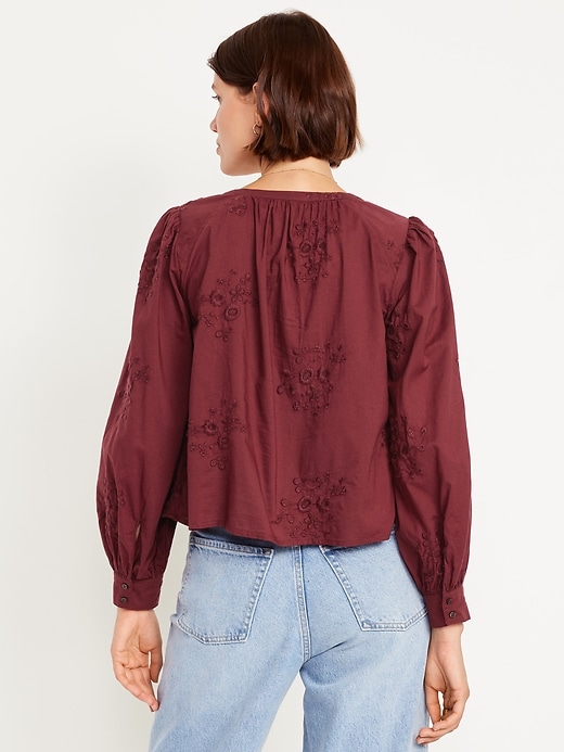 Image number 2 showing, Button-Down Embroidered Top
