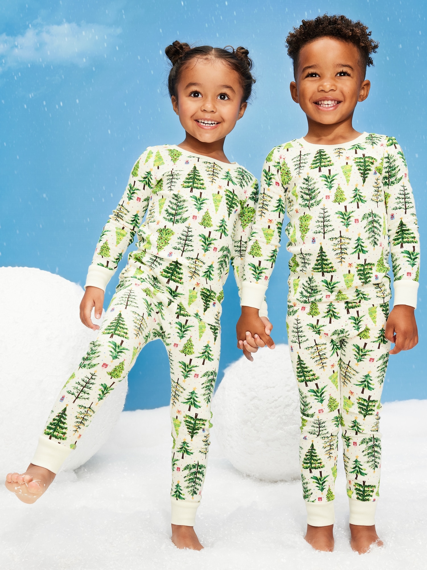 Printed Snug-Fit Pajama Set for Toddler & Baby