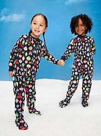 Image number 1 showing, 2-Way-Zip Microfleece Pajama One-Piece for Toddler & Baby
