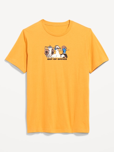 Graphic Crew-Neck T-Shirt - Harvest Gold