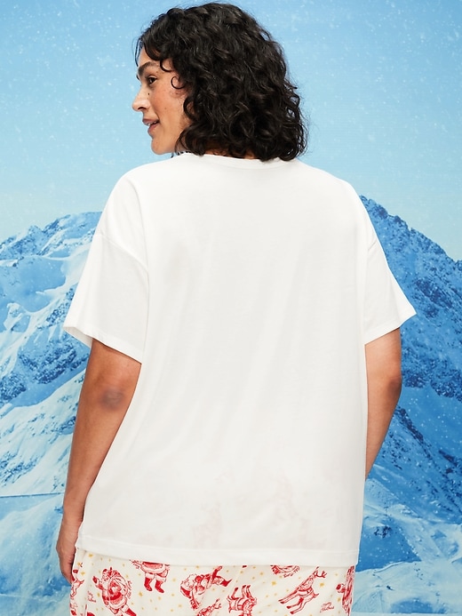 Image number 8 showing, Holiday-Graphic Crew-Neck T-Shirt for Women