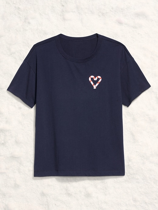 Image number 4 showing, Holiday-Graphic Crew-Neck T-Shirt for Women