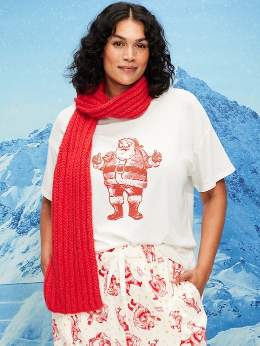 Image number 7 showing, Holiday-Graphic Crew-Neck T-Shirt for Women