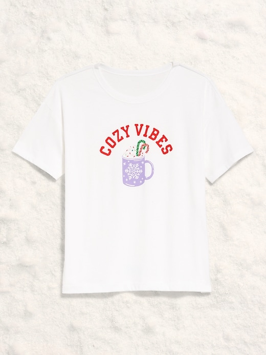 Image number 4 showing, Holiday-Graphic Crew-Neck T-Shirt for Women
