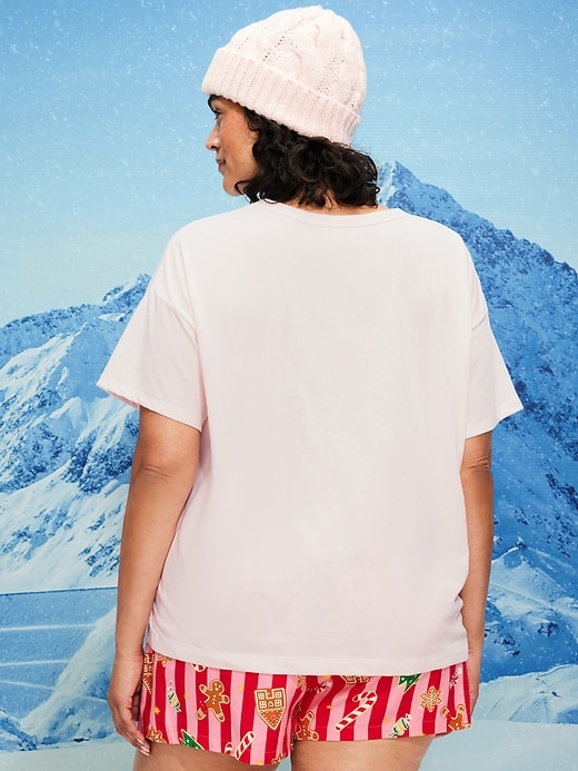 Image number 8 showing, Holiday-Graphic Crew-Neck T-Shirt for Women