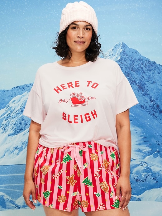 Image number 7 showing, Holiday-Graphic Crew-Neck T-Shirt for Women