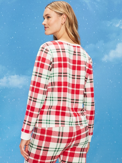 Image number 6 showing, Scoop-Neck Waffle Pajama Top for Women