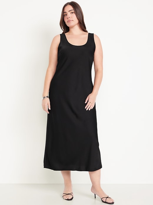 Image number 6 showing, Sleeveless Satin Midi Dress
