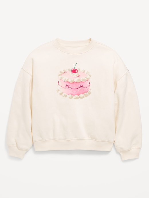Image number 2 showing, Favorite Fleece Oversized Graphic Tunic Sweatshirt for Girls