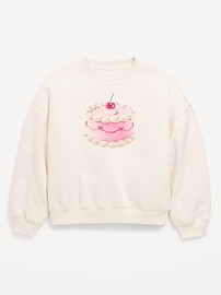 Image number 2 showing, Favorite Fleece Oversized Graphic Tunic Sweatshirt for Girls