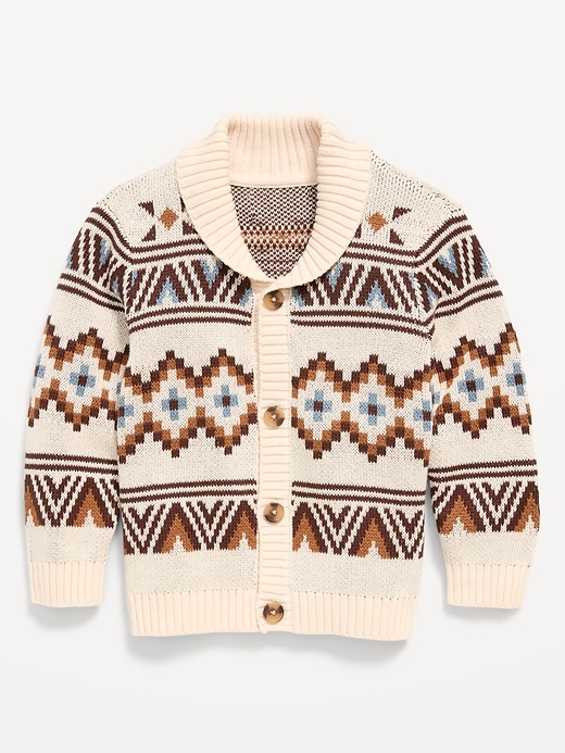 Image number 2 showing, Oversized Shawl Collar Sweater for Toddler Boys